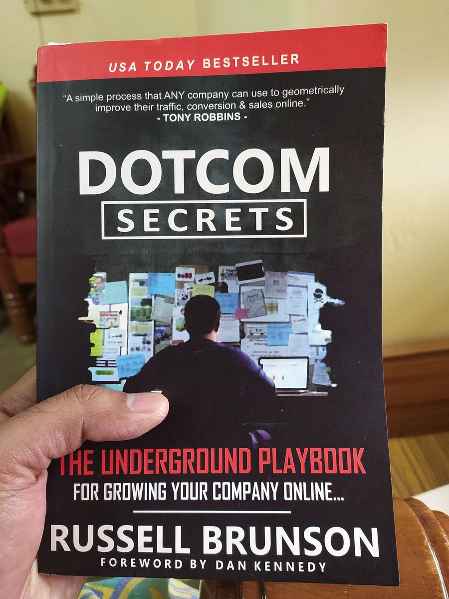 bais_shailu's tweet photo. I am reading #DotComSecrets these days. A book written by @russellbrunson. It's all about building funnels.
I must say, this is very honestly written. Russell says, he charges $25k & way back in 2015 he mentions hasn't run any ads.
Interesting isn't it? https://t.co/DoZSbEt8sg