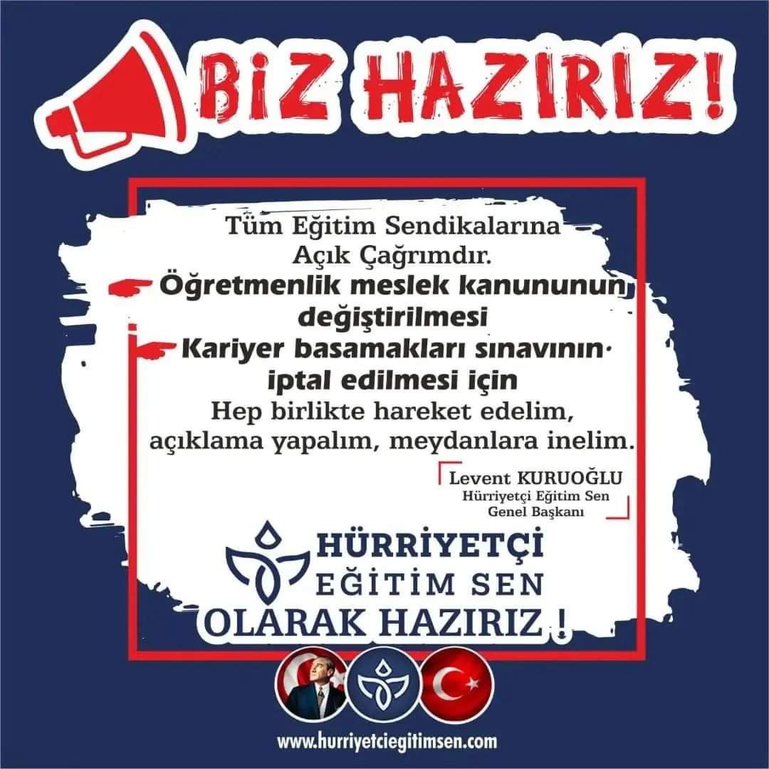 #hürriyetçieğitimsen hazır
#sendikalarortakeyleme
#sinaviptalolsun
#hürriyetçieğitimsengeliyor
#GülümseyinGeliyoruz