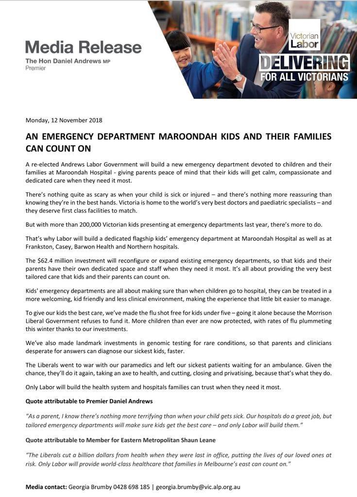 <a href="/heidimur/">Heidi Murphy</a> If only he’d remembered his Maroondah Hospital promise from 2018… he is trying to save his political skin after failing eastern suburbs residents for years.