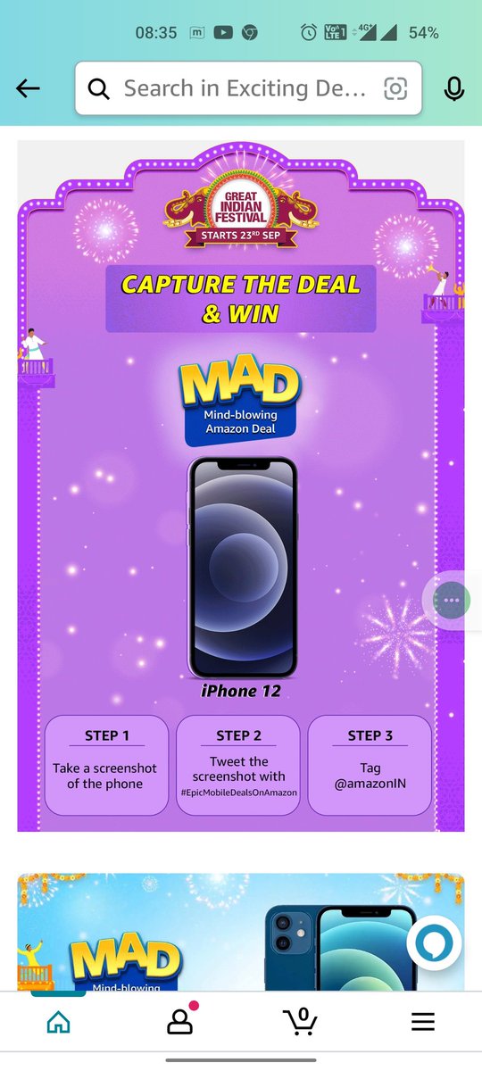 gupta_prikshit's tweet image. Hi @amazonIN you have some #EpicMobileDealsOnAmazon. Looking forward for Great Indian Festival starting from 23rd September.