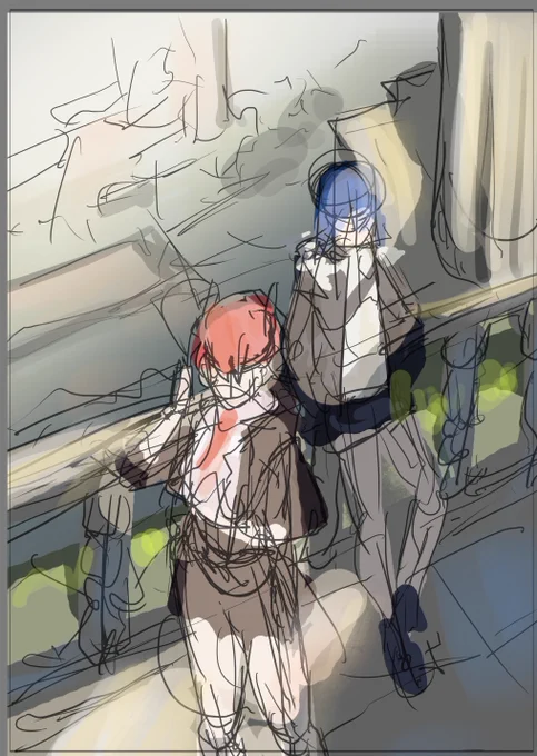 これ次の絵のラフ明日か明後日に出します 