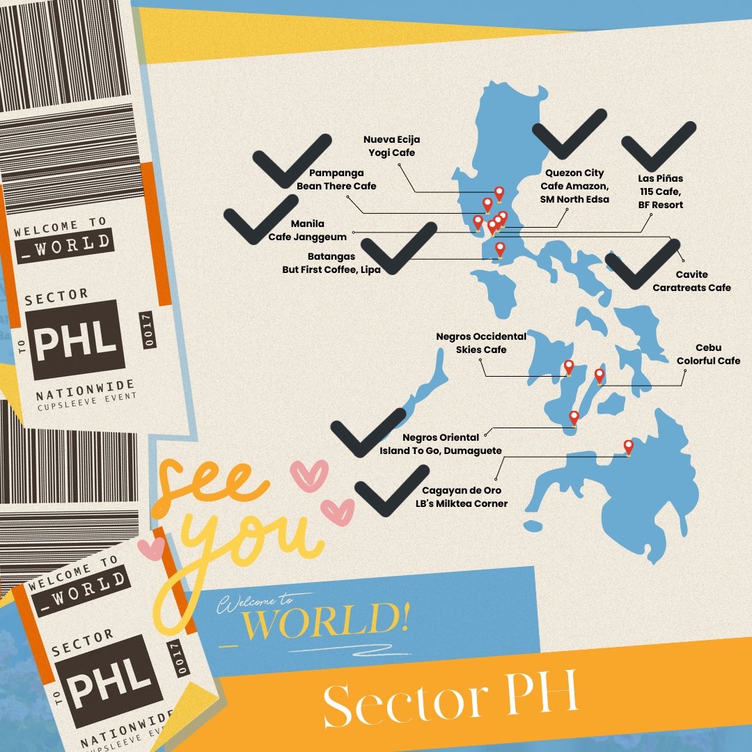 CaratLandPH's tweet photo. ✈️ Welcome to _World: #SectorPH ✈️
Day 2 of the scheduled flights starts now! Tag us, CARATS~

Official Tags
📍Batangas #SectorBTG
📍Cavite #SectorCAV
📍CDO #SectorCDO 
📍Las Piñas #SectorPNS 
📍Manila #SectorMNL
📍Negros Oriental #SectorNER 
📍Pampanga #SectorPAM
📍QC #SectorQZT https://t.co/L76SYNBKD9