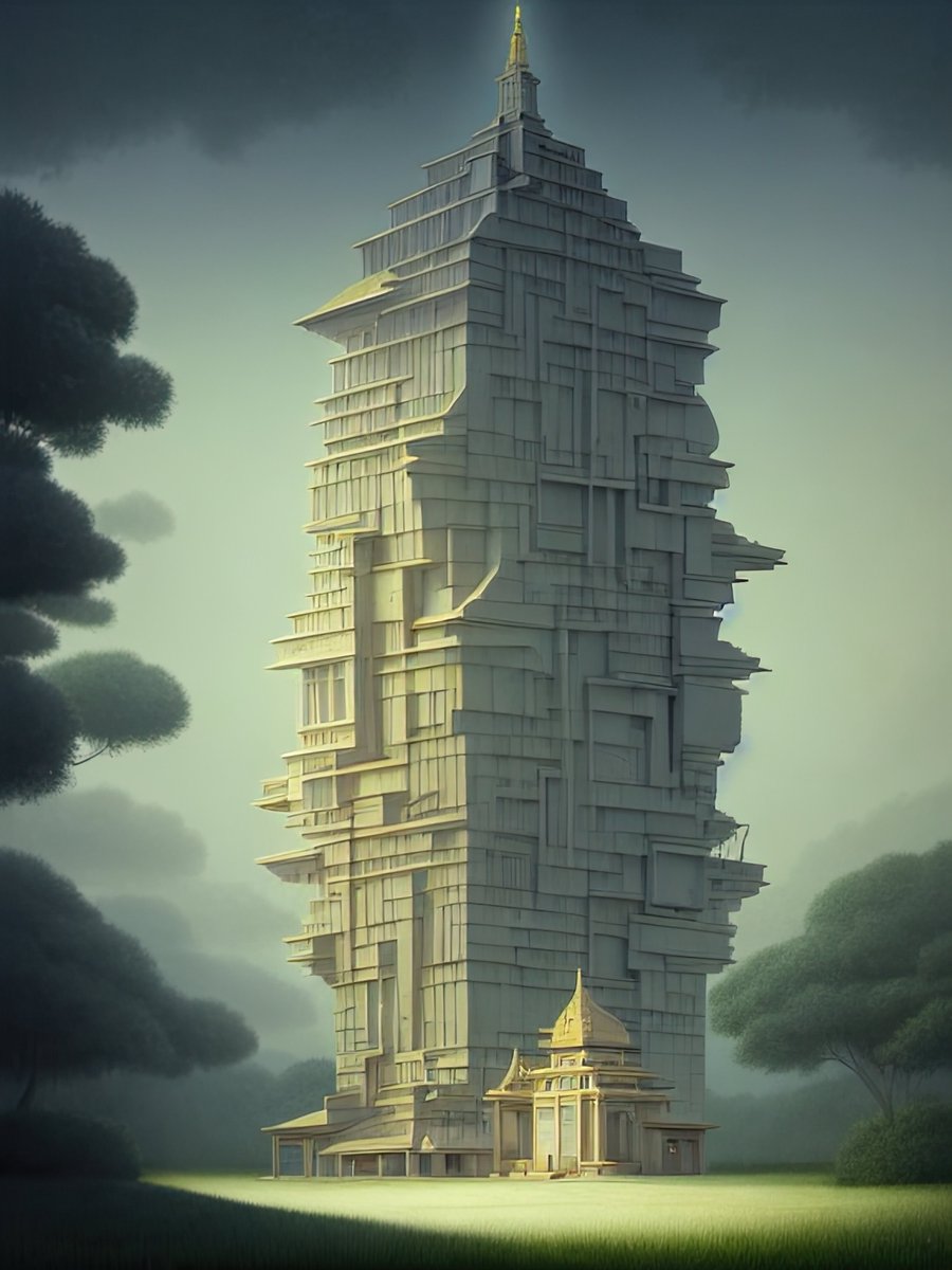 Day 17: Temple #stablediffusion #septembAIr2022 

10/10 - Temple - 2.0 #tezos 
🔗objkt.com/asset/KT1HbjSk…

#AIIart #aiia #objkt  #AIart #tezoscommunity #CleanNFTs #septembAIr2022