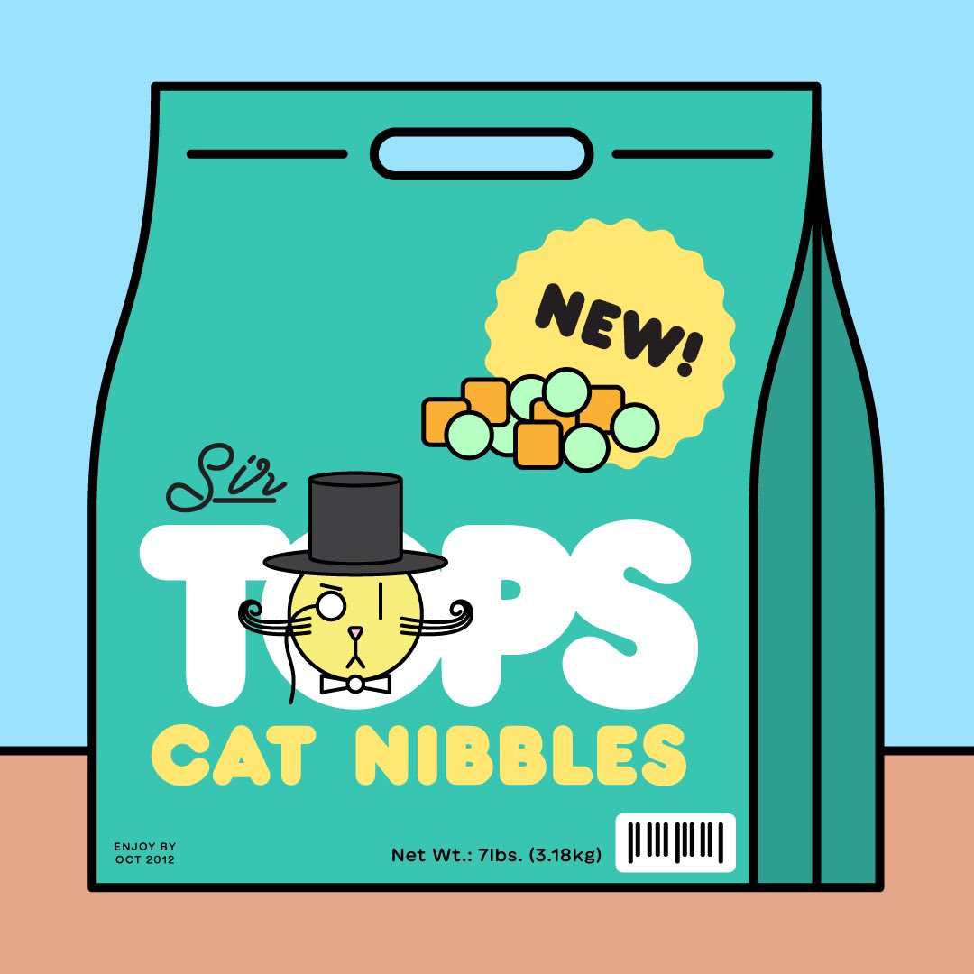derrick_kempf's tweet photo. Please be careful, anon. We have noticed that some of the Sir Top’s Cat Nibbles packages are out of date!!! How could this be?!! I’m not quite sure, but don’t let your #TopCatCrew eat the Nibbles that are expired.

#PublicTopCatAnnouncement #TopCatWarning #NFTalert https://t.co/SflcEIajeg