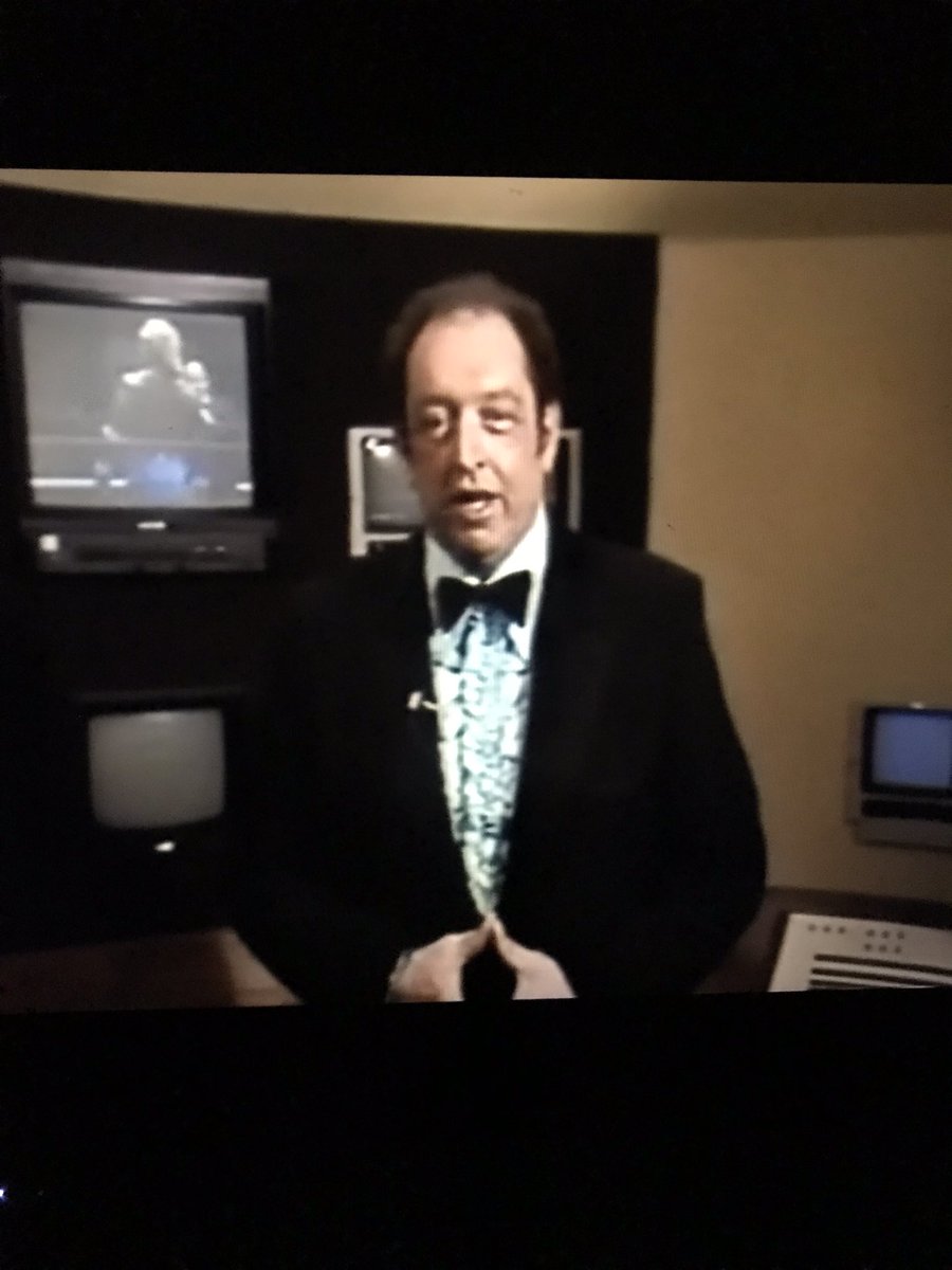 Thevernond's tweet image. @TheLapsedFan It’s 10:28 pm and I am in a dark room watching Bloopers Bleeps and Bodyslams. #Coliseumcollection