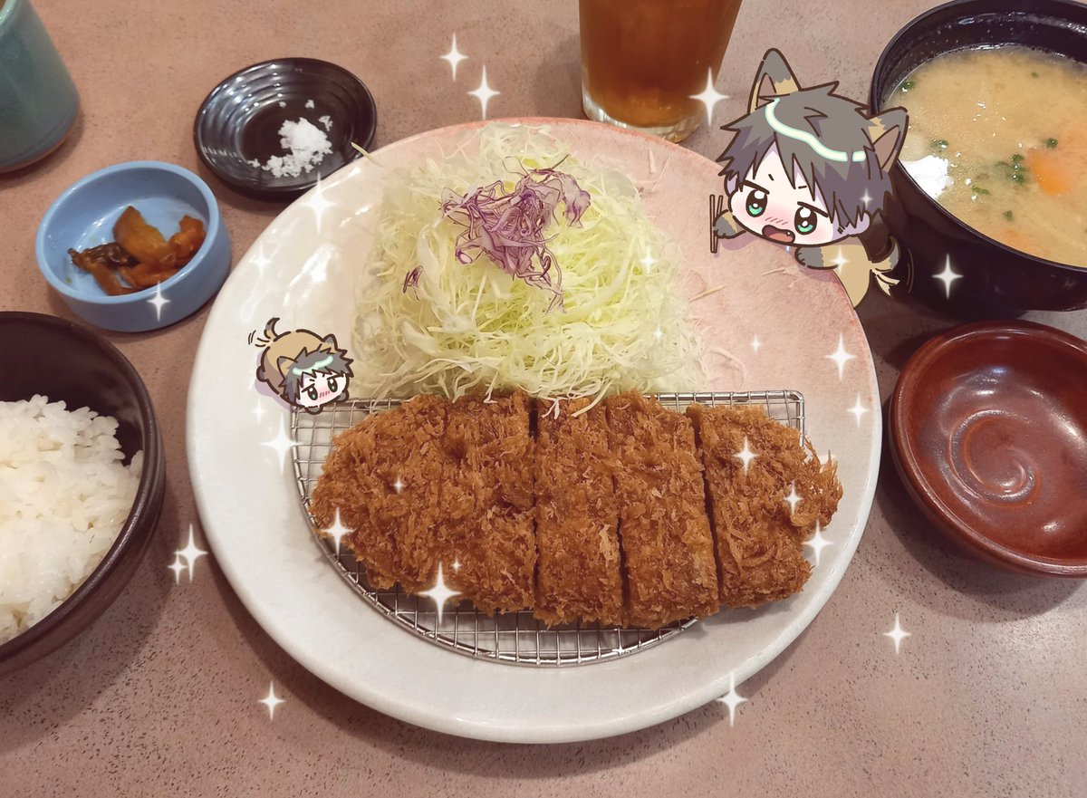 「バースデーとんかつ! 」|🐸女々男🐸のイラスト
