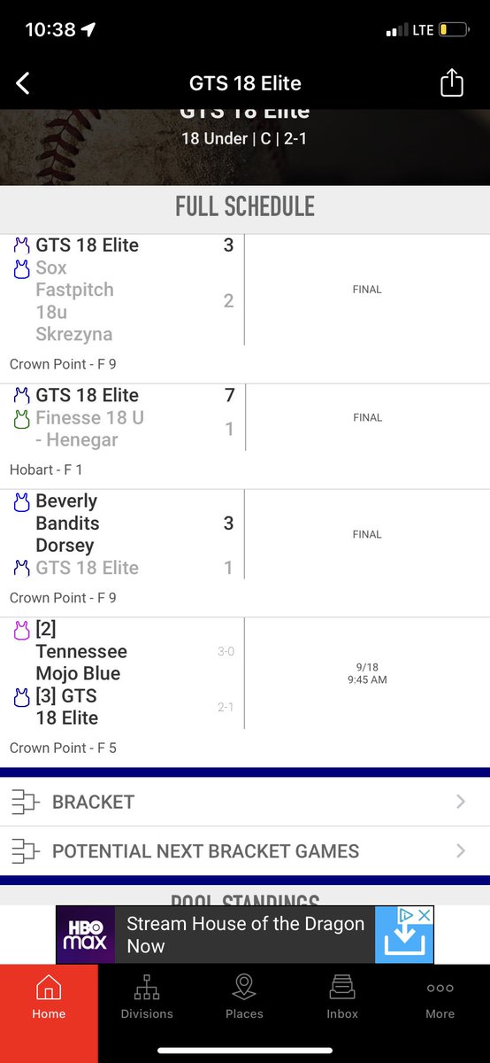 Good start to the weekend going 2-1 in pool play today in Crown Point. Played a great Bandits Premier team, I went 4 innings, 2 ER and looking forward to our rematch against Mojo tomorrow! Great defense behind me <a href="/GTSBBSB/">GTS</a>