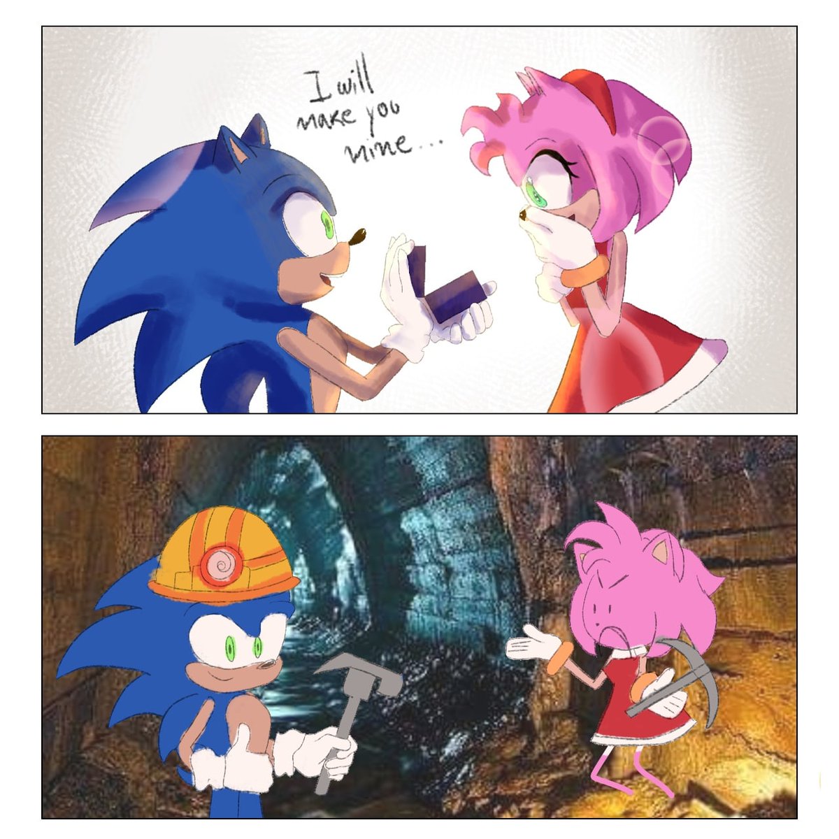 Mystic✨ (open commission💟) on X: Create a Sonamy AU with Sonic