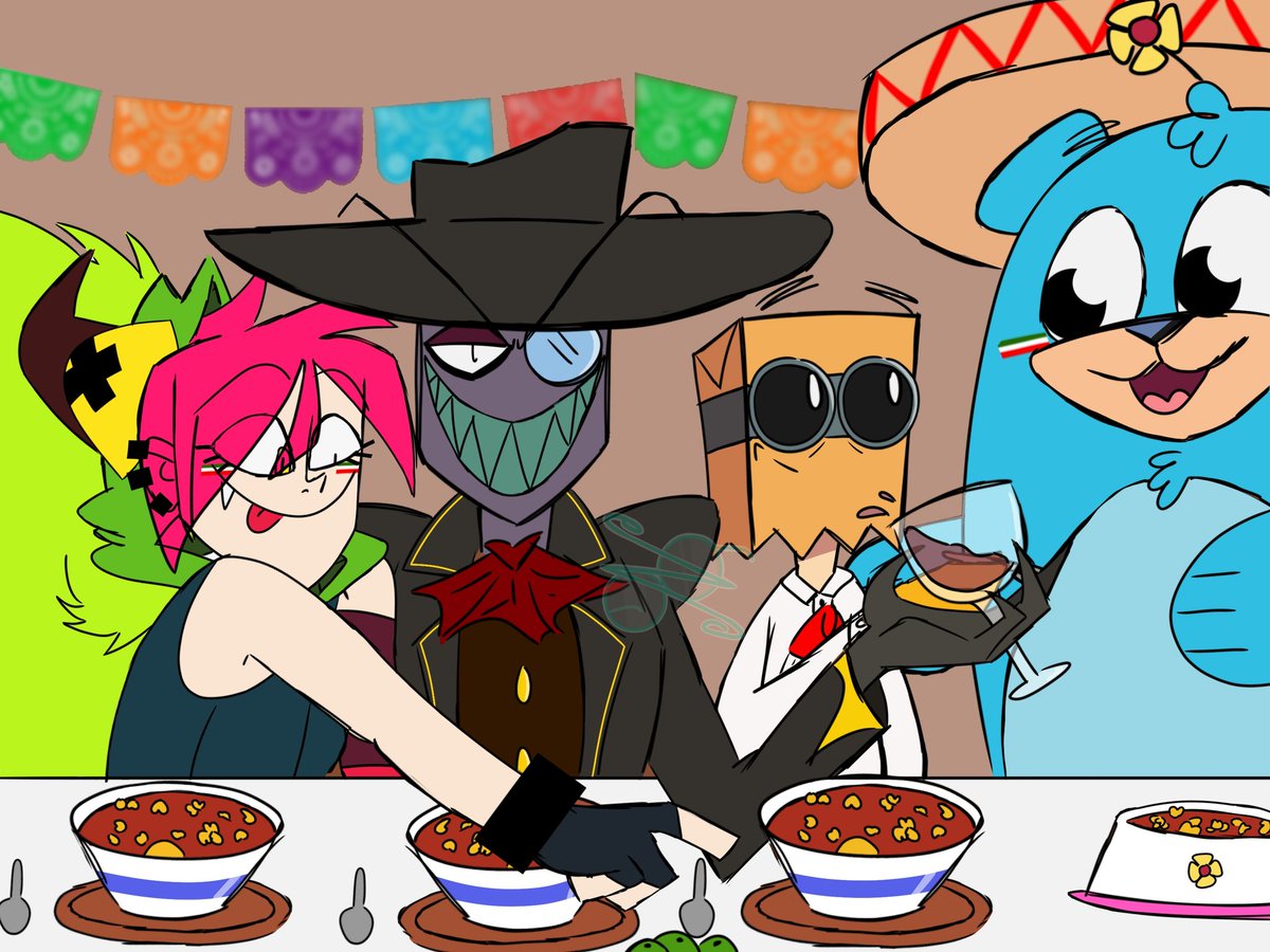 Era para ayer, pero igual 
Feliz día de la independencia atrasado xd🇲🇽💕💖🎩
#villainous #villanos #blackhat #demencia #drflug #vivamexico #mexico #diadelaindependencia