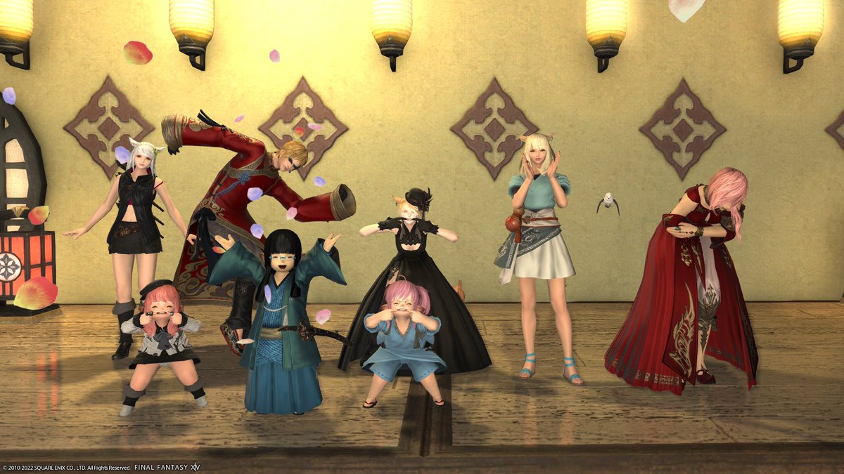 kilala_c_ifrit's tweet photo. #FF14 #FFXIV #FCNI
FC交流会「エオルゼア大喜利」
ラウバーンがナナモ様に絶対言わないセリフは?とかヒルディがハリウッド映画に!その見どころは?などの出題に、いろんな発想の答えが出て寄席の会場は大爆笑の渦!(たまさん、最高!)
今回で交流会100回目!いつも楽しい企画と進行ありがとです! https://t.co/vbjsZGpIbA