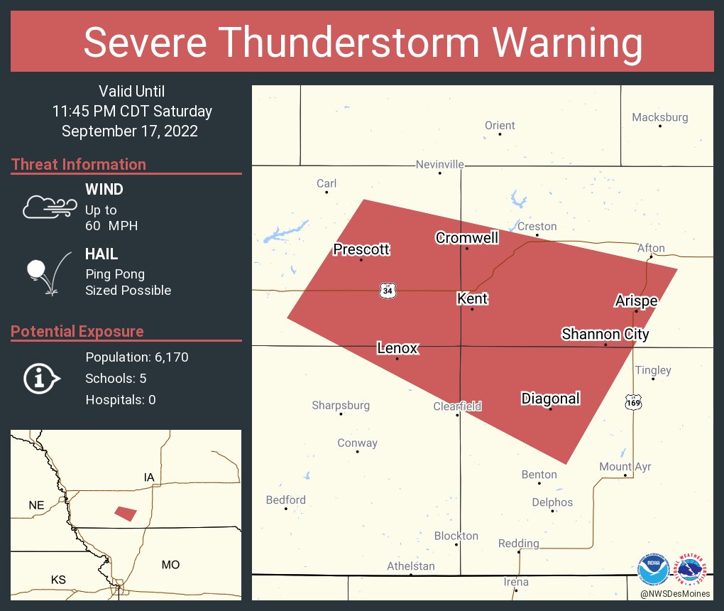 NWS Severe Tstorm on Twitter "Severe Thunderstorm Warning including