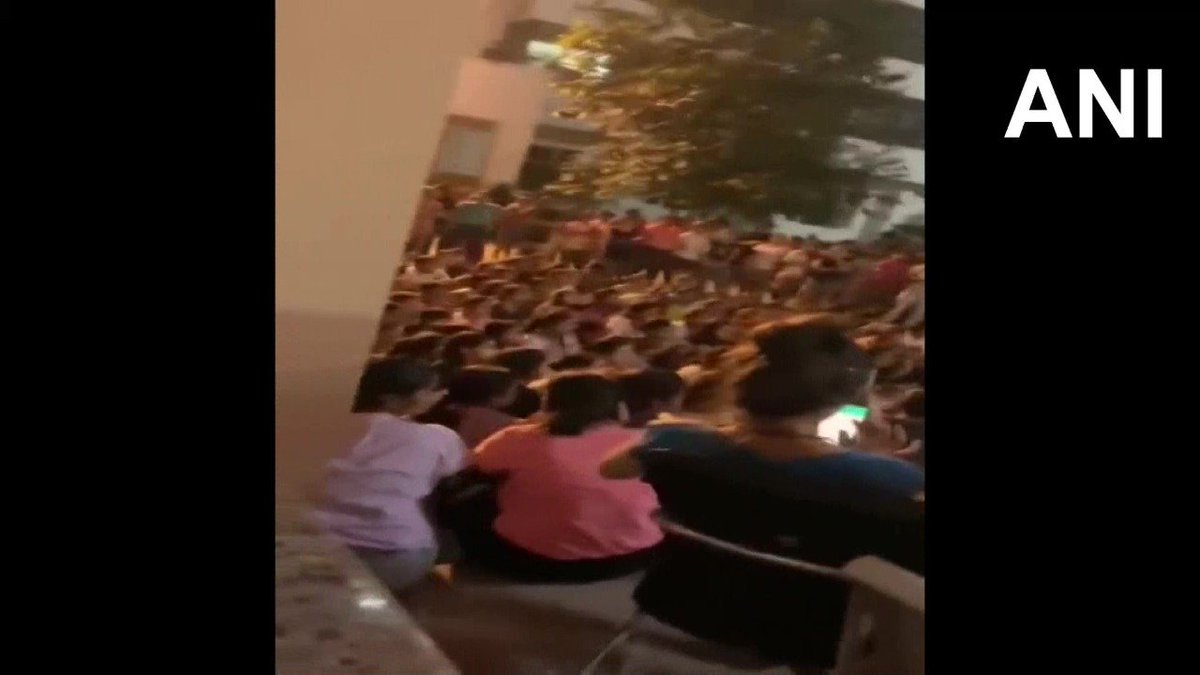 ANI's tweet image. Punjab | Chandigarh University (CU) students held a protest last night after alleged &apos;leaked objectionable videos&apos; of women students went viral

Protesting students have alleged loss of life &amp;amp; injuries related to this incident. Police version awaited