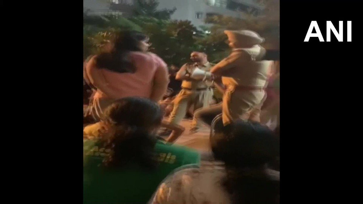 ANI's tweet image. Punjab | Chandigarh University (CU) students held a protest last night after alleged &apos;leaked objectionable videos&apos; of women students went viral

Protesting students have alleged loss of life &amp;amp; injuries related to this incident. Police version awaited