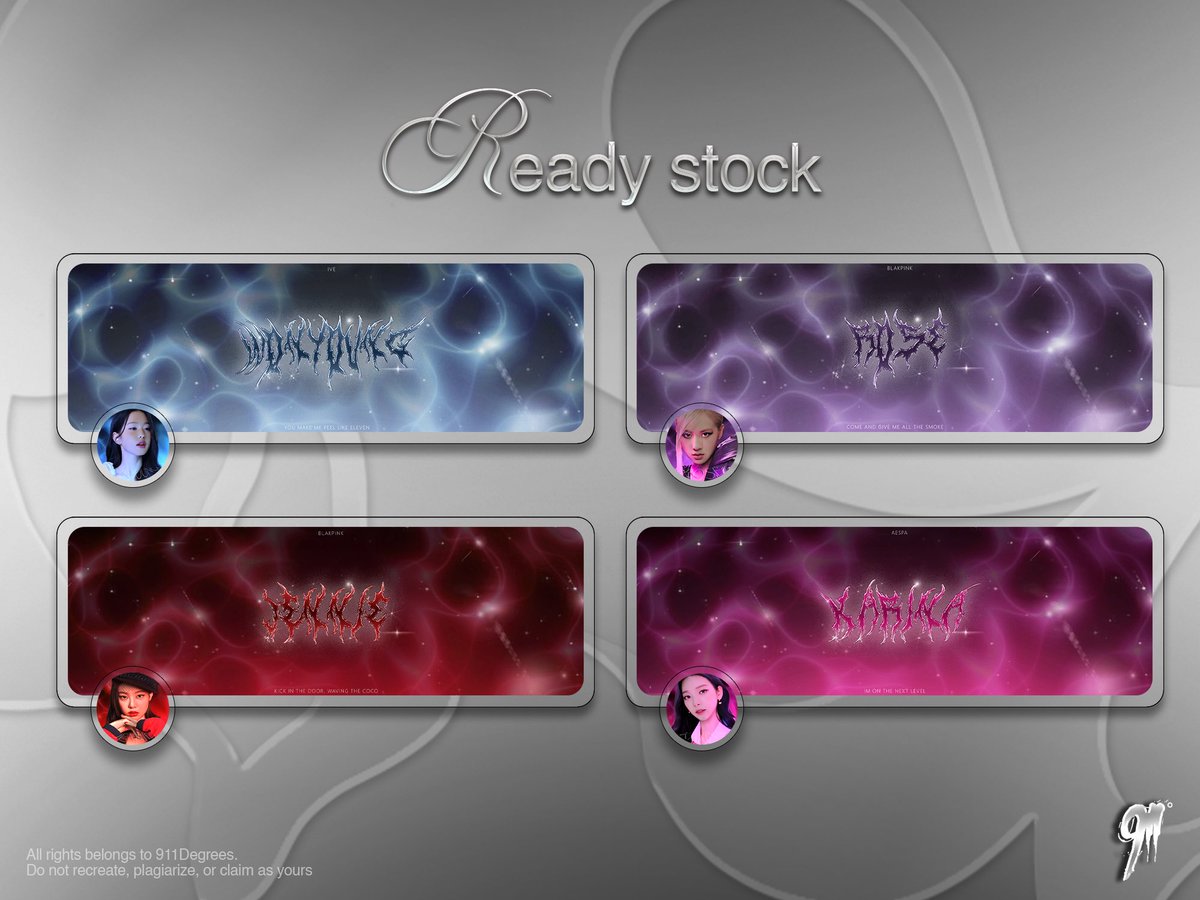 ㅤㅤ

˚ Retweet would be appreciate! ˚

haaiii semuaa aku ada Ready stock layout dibawah ini! pricenya 10k each, udah dapet ava png + jpg dan free replace text dan untuk recolor kena charge extra 3k! boleh dm aku kalau kalian tertarik 💗💗

#zonauang #zonaba 

ㅤㅤ