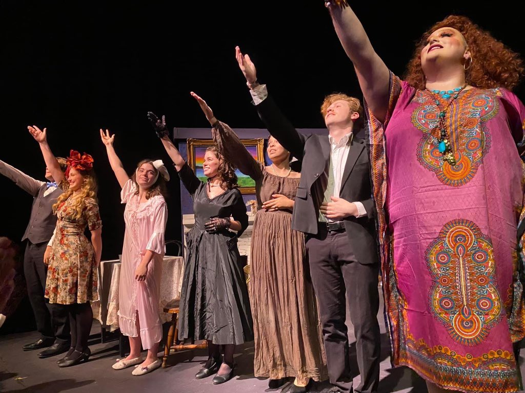 GETtheHand's tweet image. It’s a wrap on this beautiful production of #blithespirit. Hats off to the amazing @TravisTheatre cast and crew for making magic🔮 #spiritofttc 👻