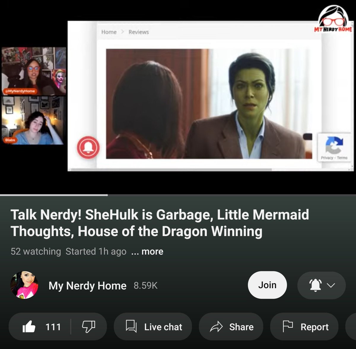 GNinjuh's tweet photo. 👄 #TalkNerdyToUs 🤓 IS 🚨LIVE!🚨
HOSTED BY STEPHANIE AND MARA JADE
#SheHulk | #LittleMermaid | #HouseOfTheDragon
🎙
@OG_MaraJade (#WillReturn)
@mynerdyhome
@BlabberingC Aka #WhiteSteph
🔧
@DjuricTine
@TreCourtney1996
@MegatronDarth
@OrangeHat1985
https://t.co/dp0Syjy4ah https://t.co/IqqV2NJJyF