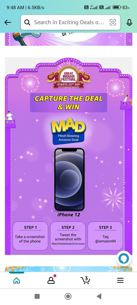 harshthind51's tweet photo. #iPhone12DealOnAmazon
@amazonIN 
#EpicMobilesDealOnAmazon https://t.co/DxKkximR7m