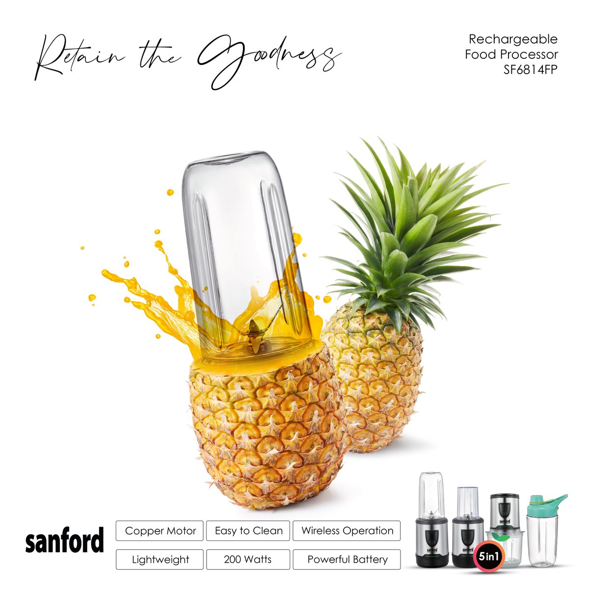 sanford_World's tweet photo. An honest multitasker, much like you!
The #Sanford food processor SF6814FP is everything you are looking for, with a smart design -chopper, mixer, Blender, Ice Crusher and whatnot!

#Rechargeable, easy to clean
#Wireless operation
#Lightweight
#Portable with detachable components https://t.co/dRydL2o0tU