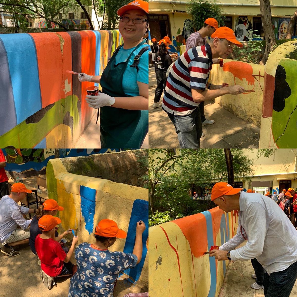 delhistreetart's tweet photo. Project "Clean-up &amp; Color" was a resounding success with large participation from students of #harcourtbutlerschool volunteers from @vrikshitfoundation and support from diplomatic team of @nlinindia. We celebrated the #worldcleanupday as well as the concluding events of #DSAP22 https://t.co/jRkwVIxDc6