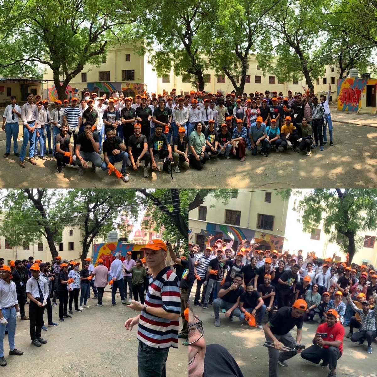 delhistreetart's tweet photo. Project "Clean-up &amp; Color" was a resounding success with large participation from students of #harcourtbutlerschool volunteers from @vrikshitfoundation and support from diplomatic team of @nlinindia. We celebrated the #worldcleanupday as well as the concluding events of #DSAP22 https://t.co/jRkwVIxDc6