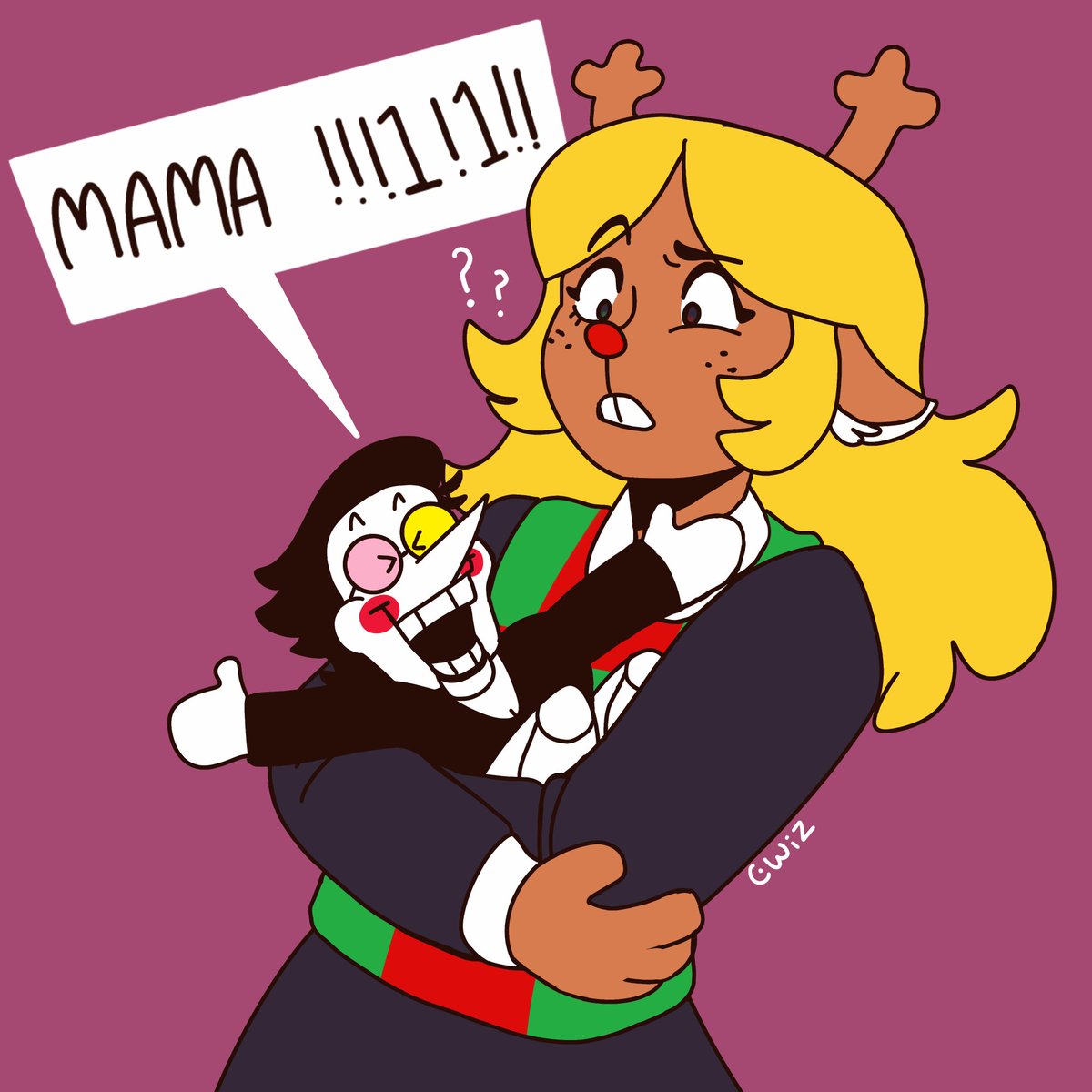 cwiz_art's tweet image. soooo noelle is spamton’s mom now I Guess 

[rts appreciated! &amp;lt;3] #deltarune #spamton #noelleholiday #deltarunefanart #spamtonfanart #noelleholidayfanart @Fangamer @tobyfox