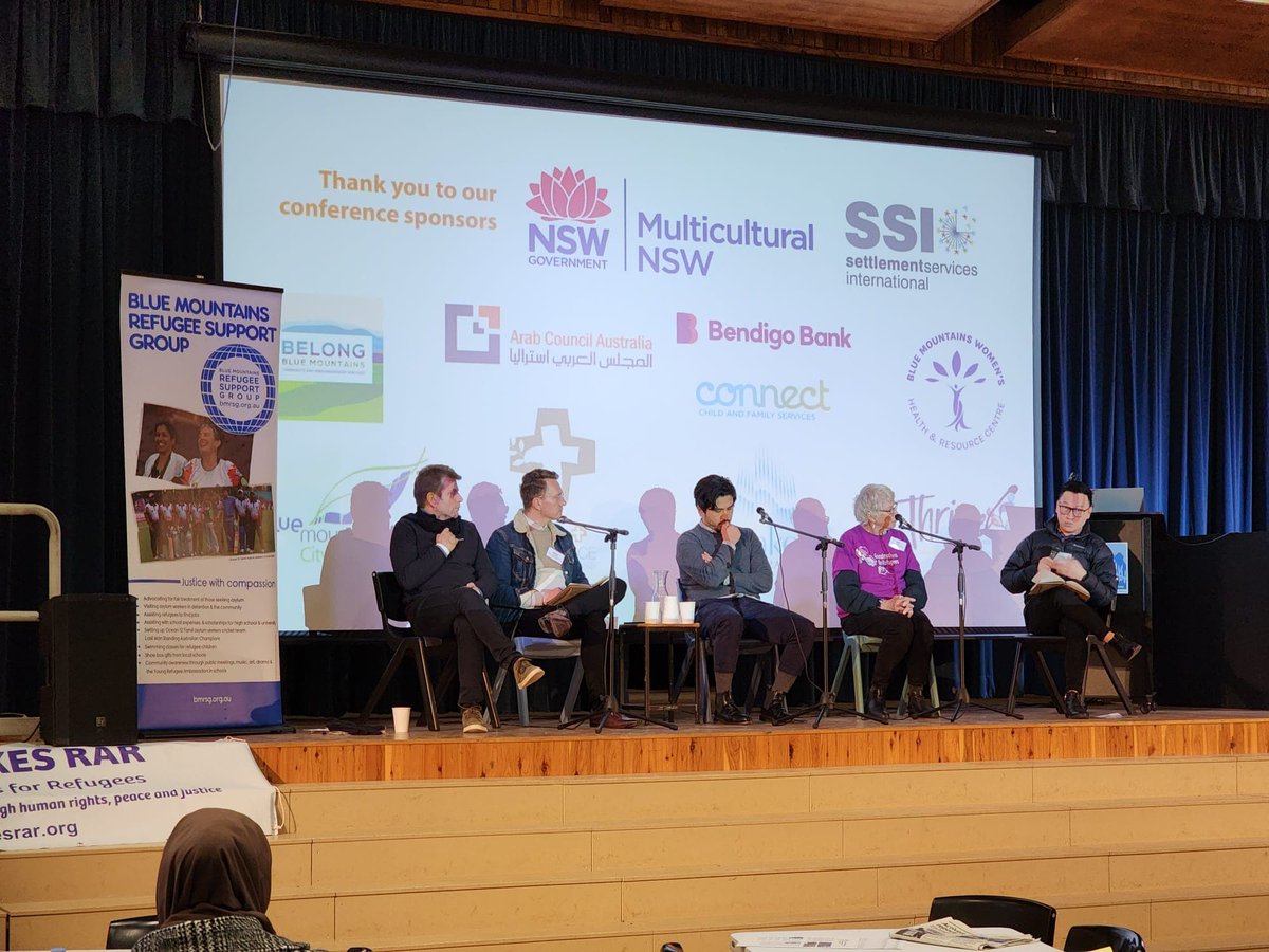 Last day of the <a href="/rar_australia/">RAR.Australia</a> National Conference 2022. 

INCREDIBLE PANEL: Gaby Jude (<a href="/Grandmothers/">Grandmothers</a> For Refugees), Danijel Malbasa (<a href="/NraagAus/">National Refugee-led Advisory & Advocacy Group</a>), Jonathan Strauss Carins (<a href="/rar_australia/">RAR.Australia</a>) and Arif Hussein (<a href="/ActionForAfg/">Action For Afghanistan</a>).  

👏🏽👏🏽👏🏽