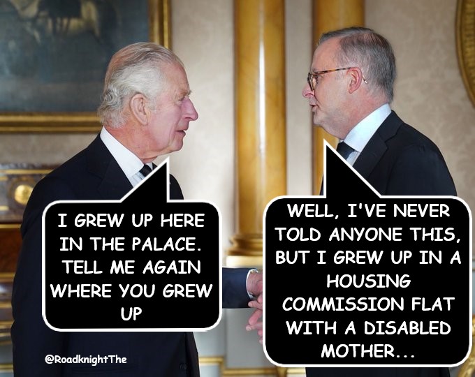 Albo meets His Majesty.