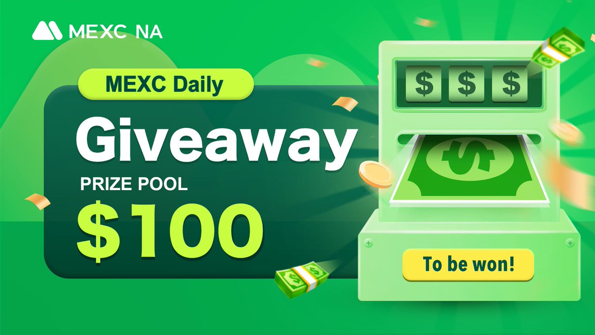 Welcome back to another #giveaway with @MEXC_NA

We are giving away $25 $USDT to 4 lucky winners 🔥

To win👇
1️⃣Follow @MEXC_NA &amp; @MEXC_Global
2️⃣Like &amp; Retweet
3️⃣Tag 3 friends

Good luck! 👍



⏰24 hours

#MEXCgiveaway
