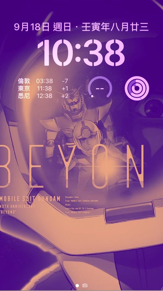 samuelyhc's tweet photo. IOS 16 Lock Screen with Gundam theme. https://t.co/rK9qKk9kj3