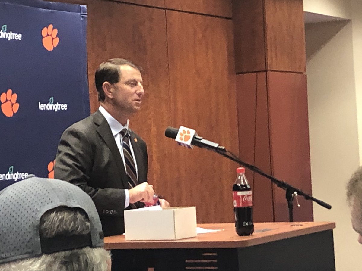 Every player on LA Tech’s team wrote a letter for Bryan Bresee, who lost his younger sister to brain cancer this week. Dabo Swinney has them at the podium postgame, describing it as a “beautiful thing.” Says he’ll always be a fan of Sonny Cumbie after the class his team showed