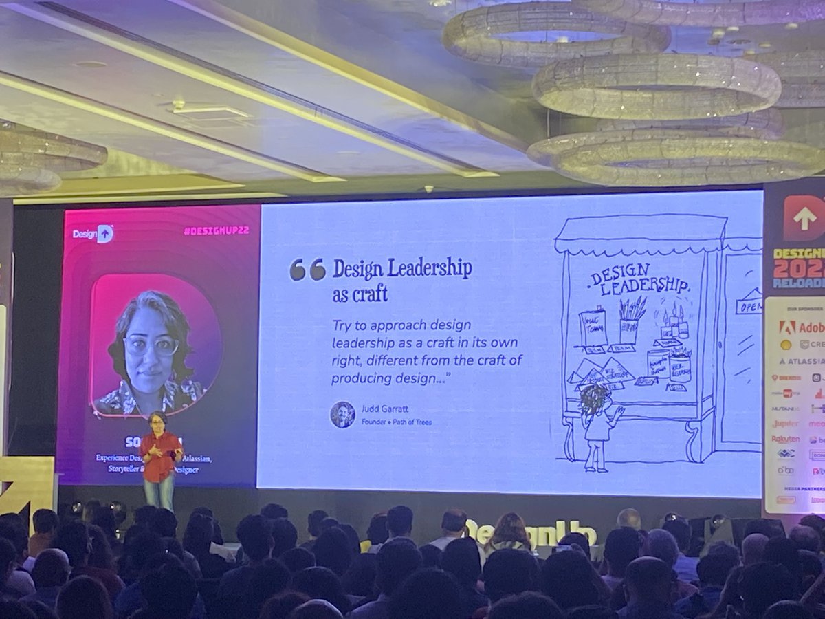 jdallcaps's tweet image. 1st half of Day 2 at @DesignUpConf 

@soosixty talking play, fun, joy creative flourishing and #DesignLeadership in her unique style with sketches…

#DesignUp22