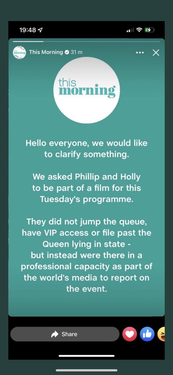Marko7T4's tweet image. The official excuse from ITV as to why Phil and Holly couldn’t be bothered to queue. Next they’ll be telling us that it wasn’t actually them, as they were at a Pizza Express in Woking at the time.