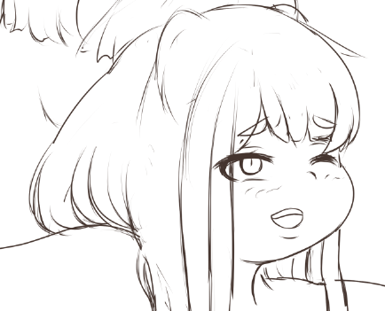 頬のライン左のがいいか…? 