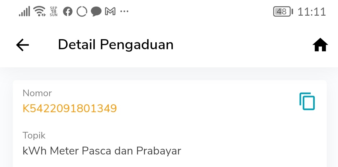 de_1693's tweet photo. @pln_123 Selamat siang. Kwh meter dirumah kami tidak bisa di isi.
Muncul kterangan gagal padahal kode token sudah benar,
Saya sudah aduan di aplikasi pln mobile, tetapi belum ada tindak lanjut 
Tolong segera diatasi karena token listrik dirumah kami hampir habis. Terimakasih https://t.co/bAa4TFa3uu