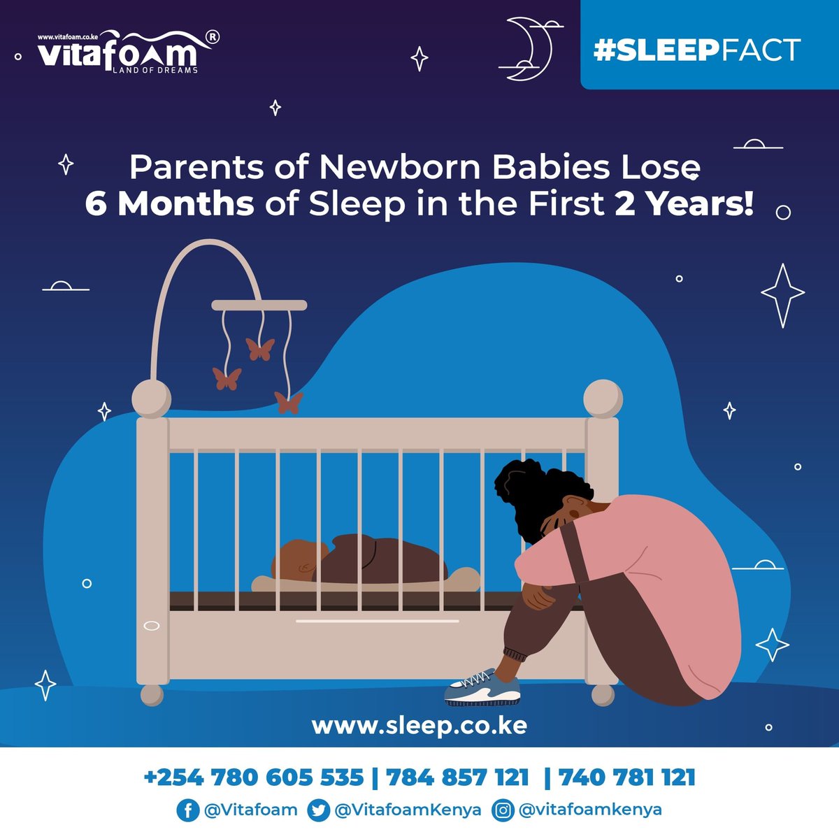VitafoamKenya's tweet photo. 🌟🛌🏾👨‍🍼😴 #SleepFact: Parents of Newborns Lose Upto 6 Months of Sleep in the First 2 Years! 😴👩‍🍼🛌🏾🌟

📃 Article > https://t.co/YhsgIkesQj

☎ For *Mattress, *Pillow, *Bed &amp; *Sleep Accessories: 0780 605 535 | 784 857 121 | 740 781 121

📍 Locations: https://t.co/MDIDPPqfct https://t.co/AARJBmQ6hq