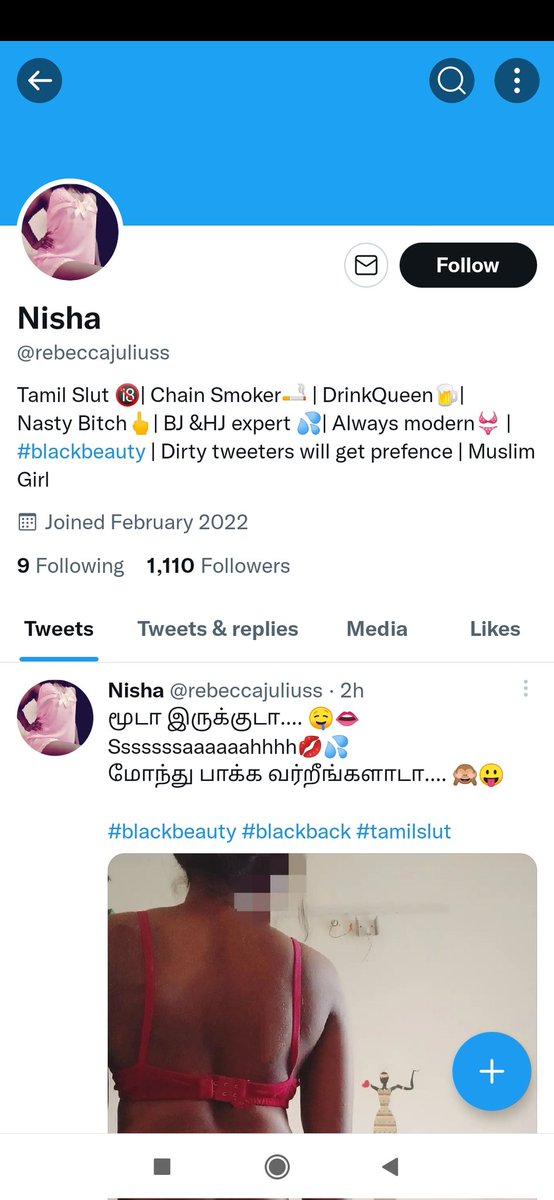 nishamercy3's tweet photo. @rebeccajuliuss otha enda badu terila en name la fake accounts open pani otha yellariyum yemathinu irukan pota pichakara thevidiya paiyan mavana ni yarunu matum teriyathum sethada naiye ni https://t.co/vZVyyQIC8a