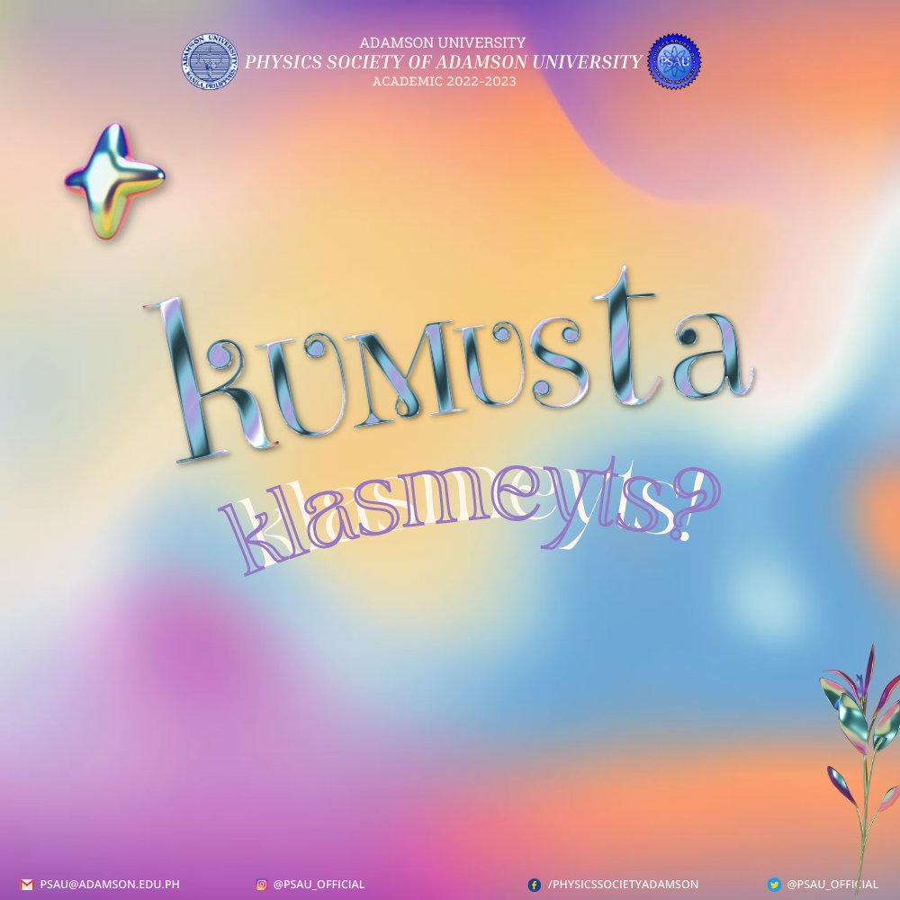 PSAU_Official's tweet photo. Physics Society of Adamson University (PSAU)'s 1st Kumustahan with the Executive Officers, Board of Directors, and Advisers took place today!

We are looking forward to working with everyone for our future events and endeavors.

To more power and greater momentum!

#OnePSAU https://t.co/SOtHDRsW64