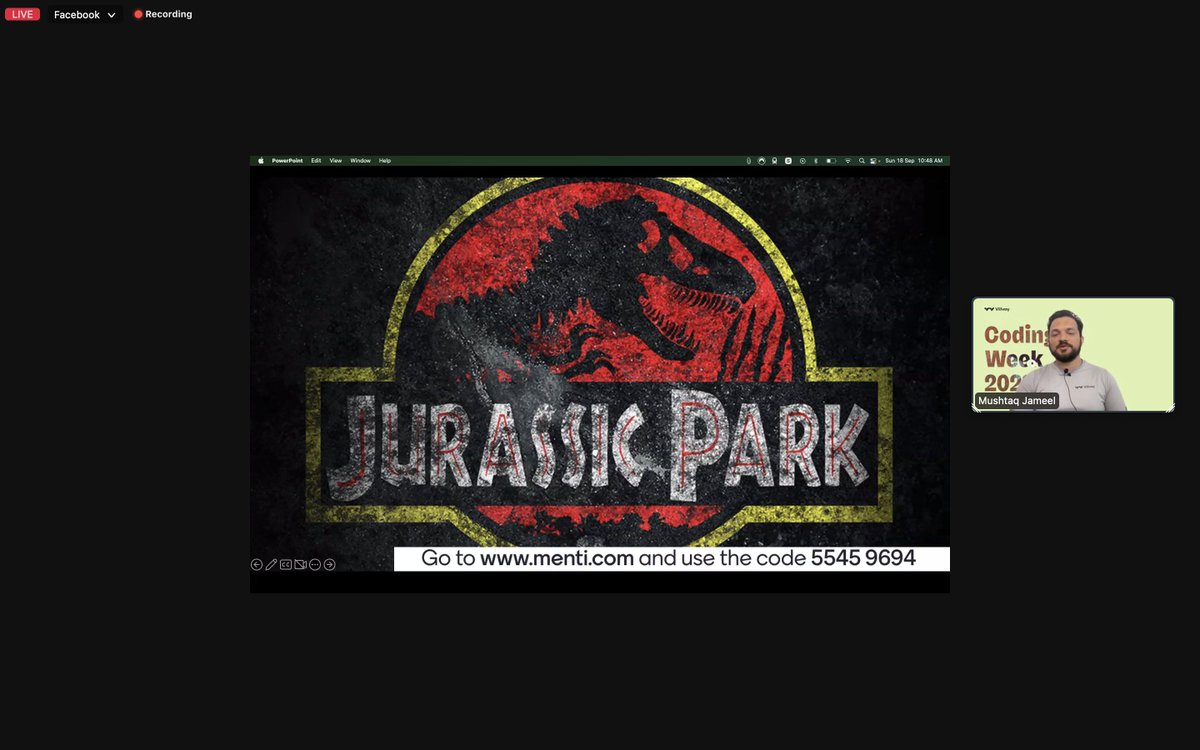 villvay's tweet photo. What on earth is Jurassic Park doing in the middle of a problem solving related tech talk?? 🤔Find out now on Zoom!: https://t.co/fLlgQgRTpI. #Villvay #CodingWeek2022 #VillvayCodingWeek2022 #softwaredevelopment #softwarearchitecture #CodingWeek #TeamVillvay https://t.co/7jtKfSLkFJ