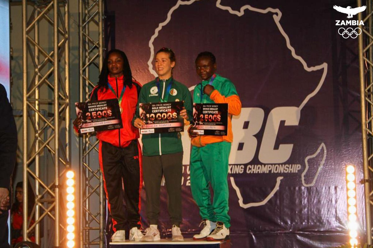 Congratulations to Team Zambia🇿🇲 for bagging seven medals at the AFBC ChampionshipS in Maputo, Mozambique.

GOLD
Margret TEMBO
Felistars NKANDU
Patrick CHINYEMBA
Andrew CHILATA

BRONZE
Elizabeth PHIRI Flyweight
Juliana KASONKA featherweight
Ben BANDA featherweight

WELL DONE!