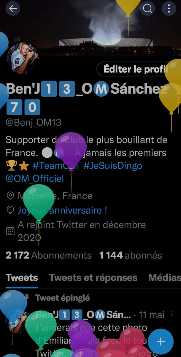 Oh les ballons 😁🎁 
Allez l'OM 🔵⚪ <a href="/OM_Officiel/">Olympique de Marseille</a>