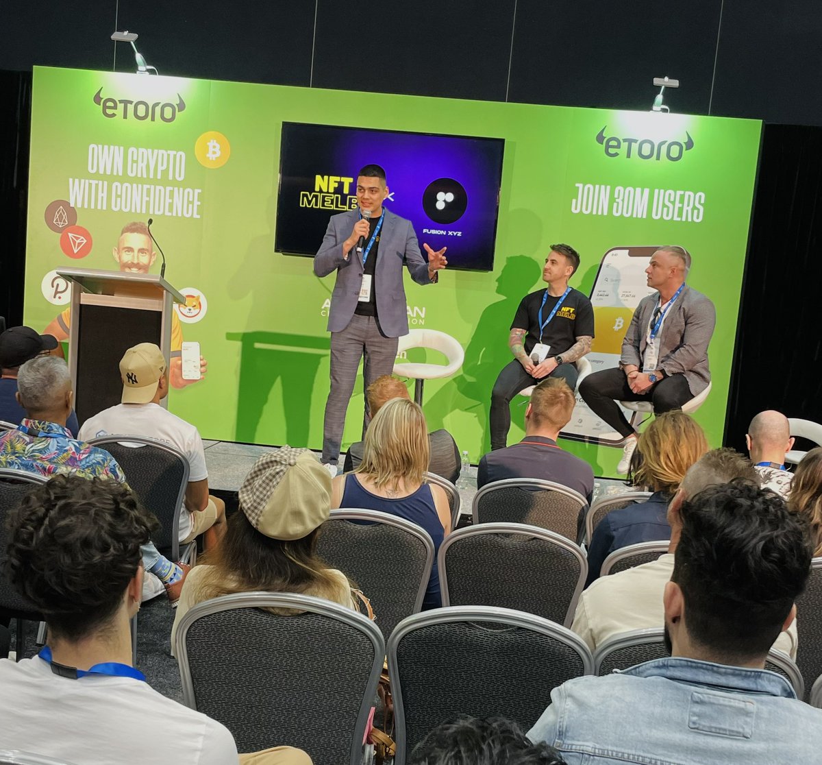 Loved your session today <a href="/nftmelb/">NFT MELB | EVENTS 🇦🇺</a> @jamesrowdyeth @RollingUp__ <a href="/FusionXnft/">Fusion XYZ</a> Creating the future 🤖 in the future 🤖 of the future 🤖 🚀🚀🚀 #nftmelb #nfts <a href="/AusCryptoCon/">Australian Crypto Convention</a>