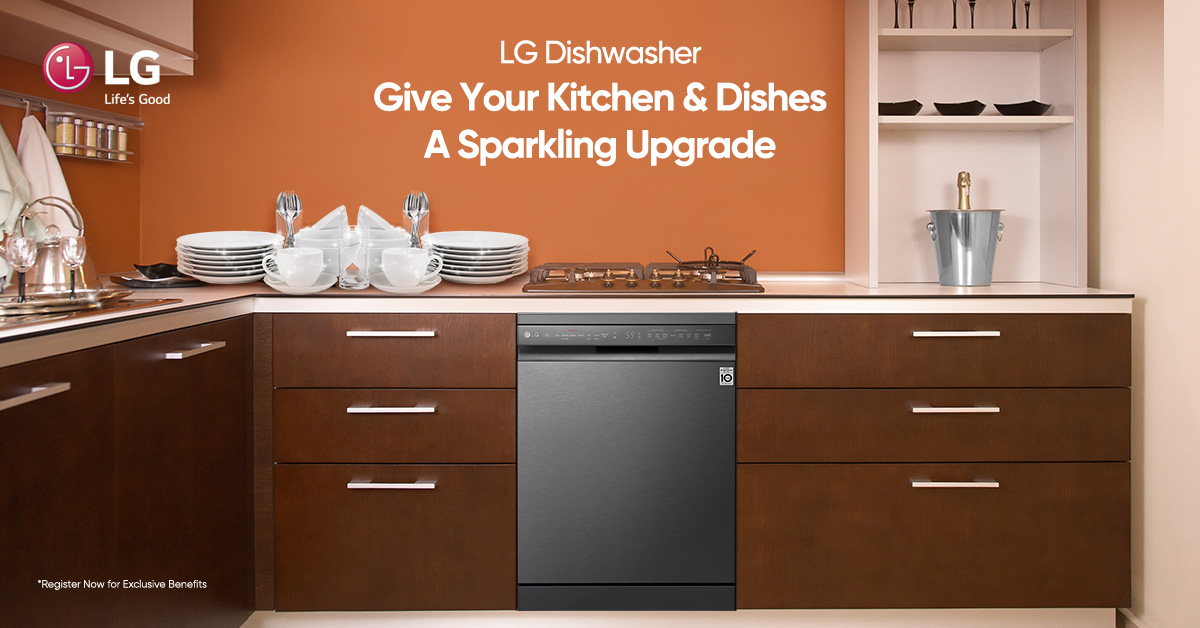 LGIndia's tweet photo. #LGDishwasher with its cutting -edge technology packed in a mesmerizing design not only cleans your dishes but also gives your kitchen a sparkling upgrade.

Know more on https://t.co/L7AcVQIKgU
#Dishwasher #Kitchen #QuadWash™ #TrueSteam ™ #LGHomeAppliances https://t.co/QB5LAYvOCO