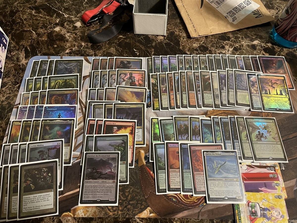 Mrtoolshed_'s tweet photo. Ended up winning Elemental Games rcq today with 4c control. Main deck felt flawless. The new leyline binding card solves so many issues that prismatic didn’t cover before. Would recommend with a few sb changes if you are playing modern anytime soon. @unhingedbasic has the og list https://t.co/gHVLwJMSqI