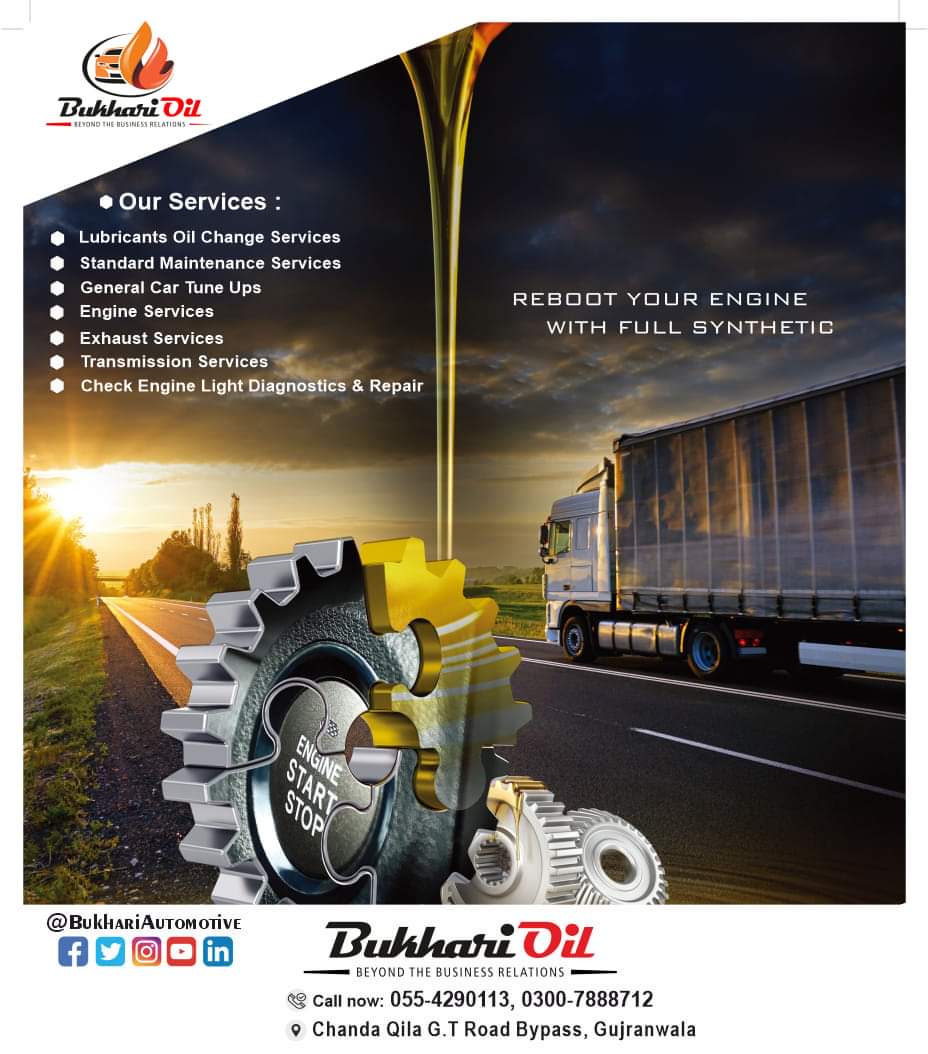 OilBukhari's tweet photo. Regular Oil Changes are one of the best ways to care for your Vehicle.
Contact us:055-4290113, 0300-7888712
#BukhariOil #BukhariAutomotive
#engineoil #automotive #engine #vehicle #engineoilservice #carservices #enginechange #car #engineoilsupplier #lubricant #honda #motor https://t.co/h1ZAia7Y3V