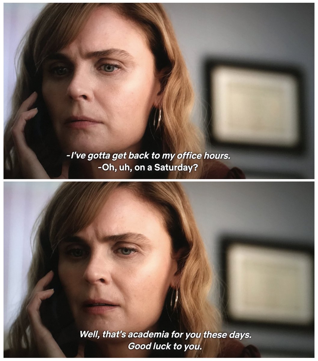 arunrichardc's tweet image. No. No, it's not. 
Academia can be 40 hours a week Monday to Friday.
(From the show #DevilinOhio)