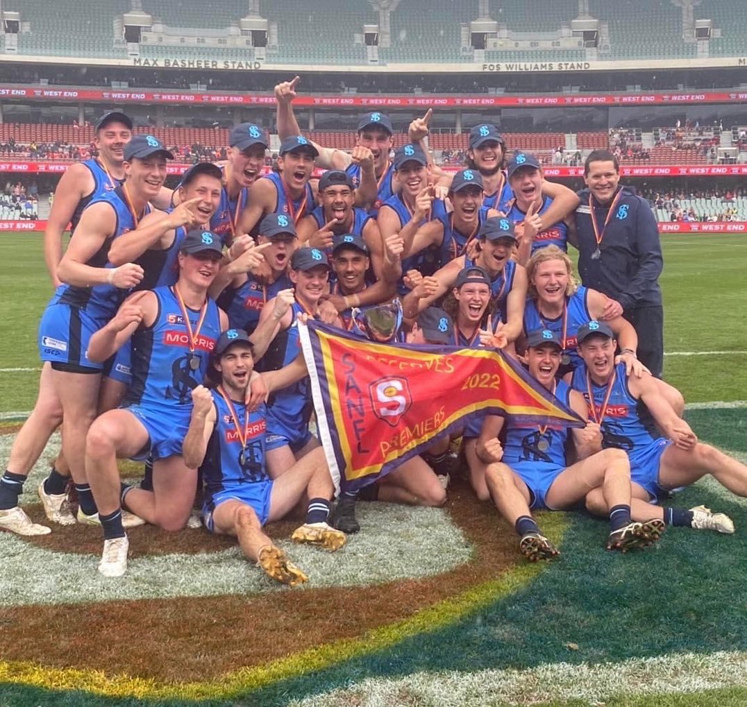 MorrisFinance's tweet photo. Congratulations to the @SturtFC Reserves Team, claiming the 2022 Premiership Trophy 🏆👏

#BlueGenes #SuccessTogether https://t.co/dkwmOjRM4J
