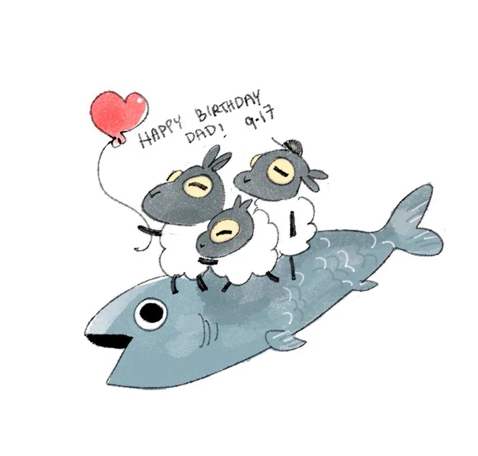 Lamb baba has oldered (he loves fish) 