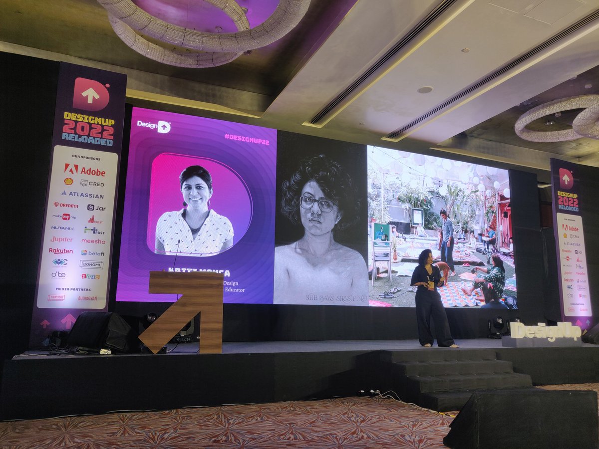 Rasagy Sharma (@rasagy) on Twitter photo While so many wonderful glimpses of her work went through her background, <a href="/kritimonga/">Kriti Monga</a> highlighted what was at core of her work: curiously seeking what could be, and seeking a state of play.
I've forever been a fan of her work, and I'm glad we could have her at #DesignUp22!
6/n While so many wonderful glimpses of her work went through her background, <a href="/kritimonga/">Kriti Monga</a> highlighted what was at core of her work: curiously seeking what could be, and seeking a state of play.
I've forever been a fan of her work, and I'm glad we could have her at #DesignUp22!
6/n