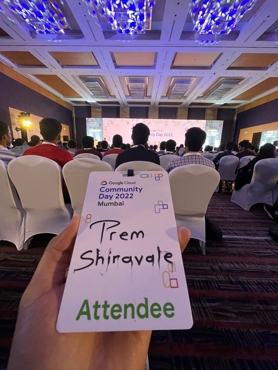 ShiravalePrem25's tweet photo. Attending the most awaited Cloud community Day, Amazing session by the cloud girl herself @pvergadia  Hosted by @GDGCloudMumbai 
#GoogleCloudCommunityDay
#GCCDIndia #GCCDMumbai2022 https://t.co/22WjYlh23h