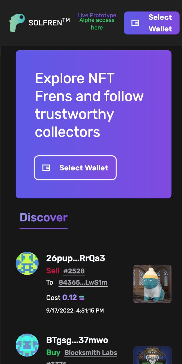SolfrenXyz's tweet image. It has been another great week. We are close to release our v0.3 social engine. Here&apos;s a sneak peak on our old design (mobile) and new design (desktop). We also have an in-house design partner providing feedback atm. PLG go~! #Web3 #web3profile #NFTProjects